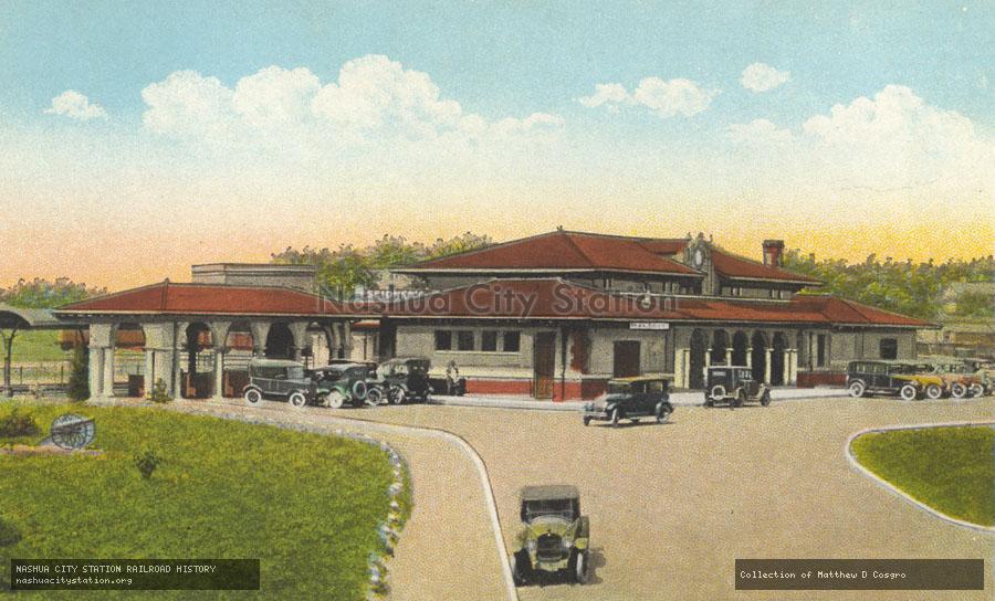 Postcard: New York, New Haven & Hartford Railroad Station, Westerly, Rhode Island